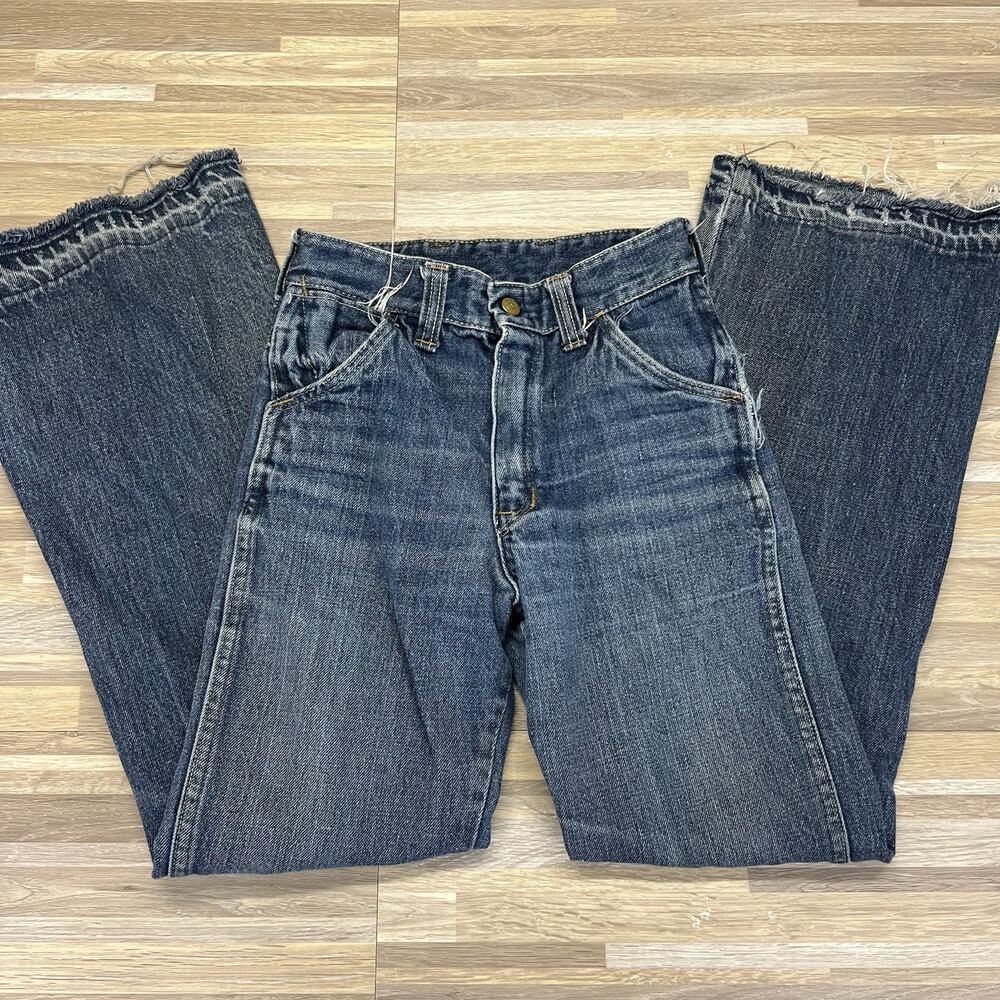 Vintage ELY Jeans Size 22x27 Destroyed Zipper Needs Work - M195